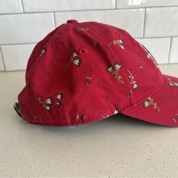 NEW ERA California Angels Women's Youth Cap Hat Floral Design Red with Flowers - Picture 2 of 8